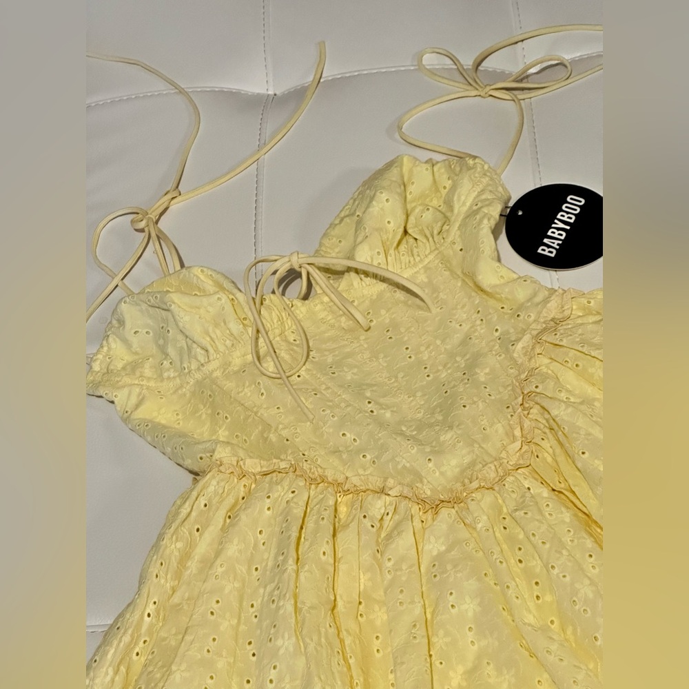 Babyboo Yellow corset Mini Dress S - Picture 6 of 6